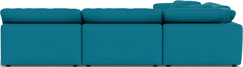 Fluffy 5 Piece Sectional W/Ottoman