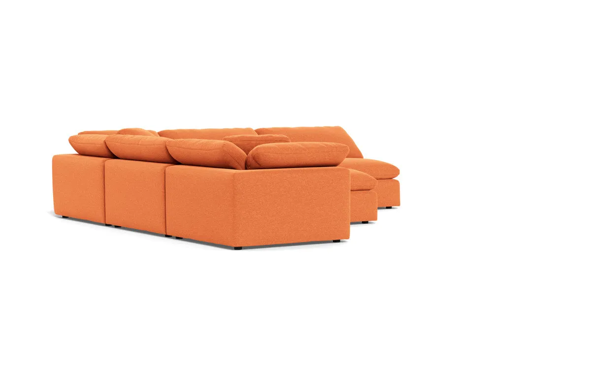 Fluffy 5 Piece Sectional W/Ottoman