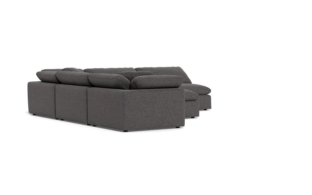Fluffy 5 Piece Sectional W/Ottoman