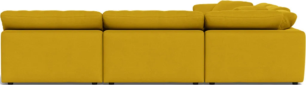 Fluffy 5 Piece Sectional W/Ottoman