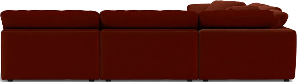 Fluffy 5 Piece Sectional W/Ottoman
