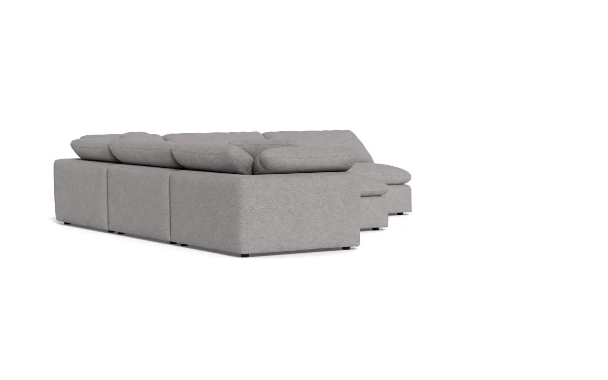 Fluffy 5 Piece Sectional W/Ottoman