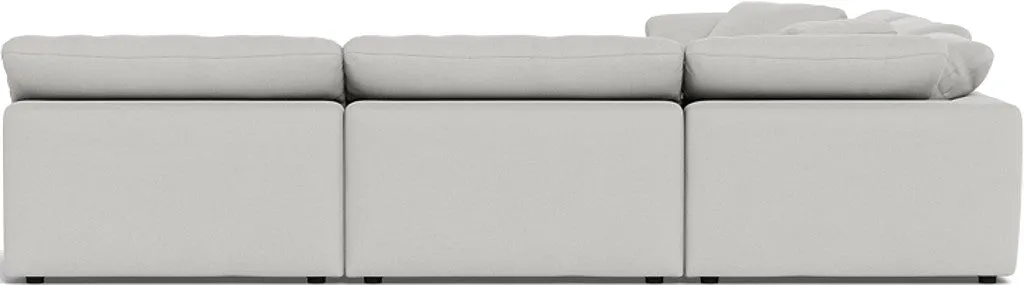 Fluffy 5 Piece Sectional W/Ottoman