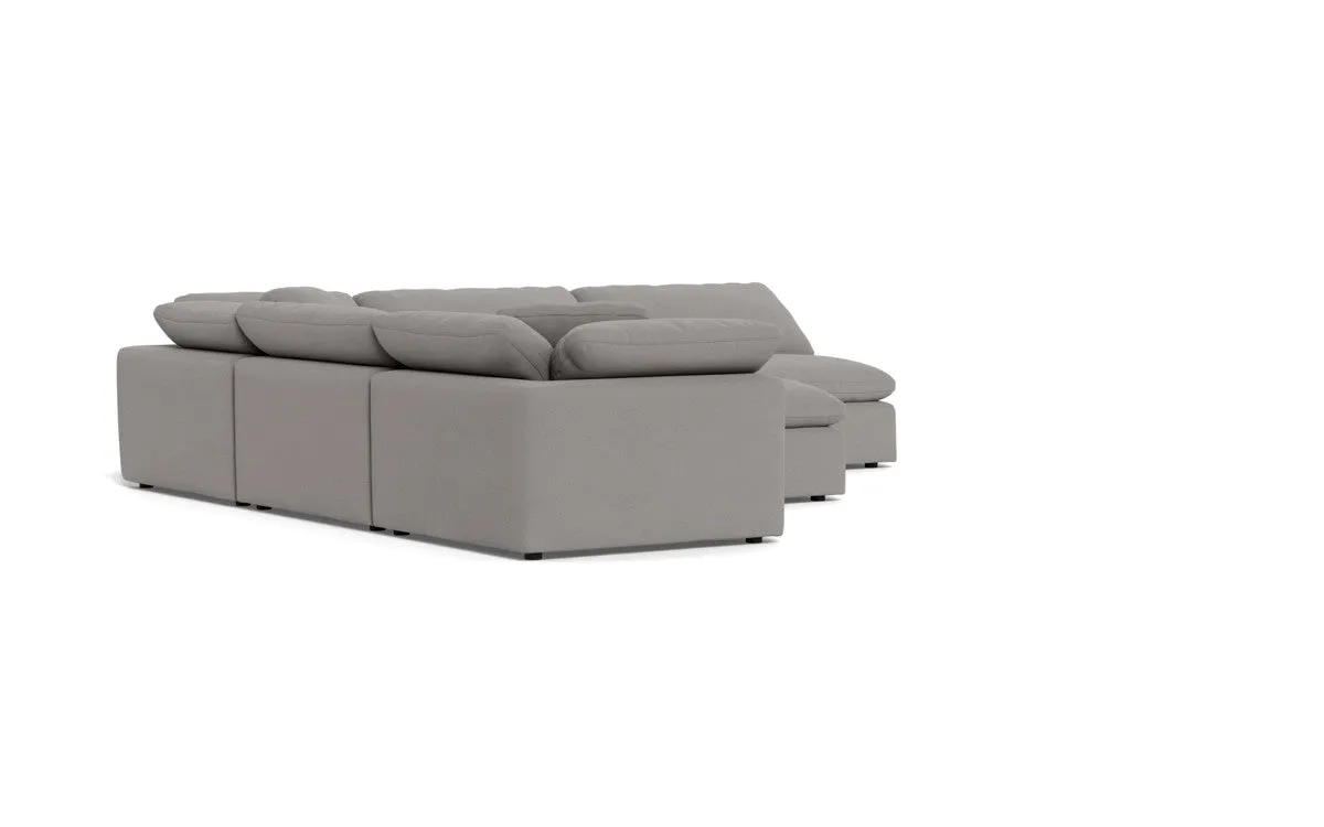 Fluffy 5 Piece Sectional W/Ottoman