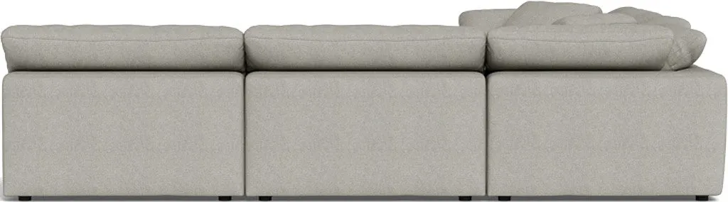 Fluffy 5 Piece Sectional W/Ottoman