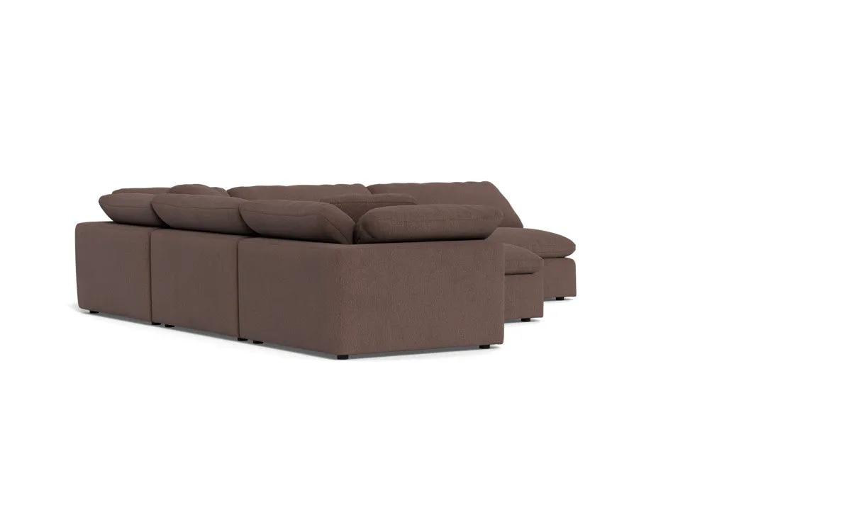 Fluffy 5 Piece Sectional W/Ottoman
