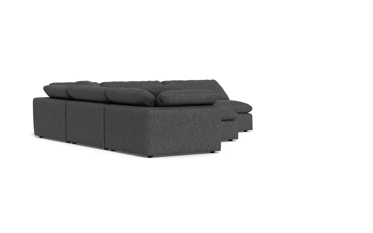 Fluffy 5 Piece Sectional W/Ottoman