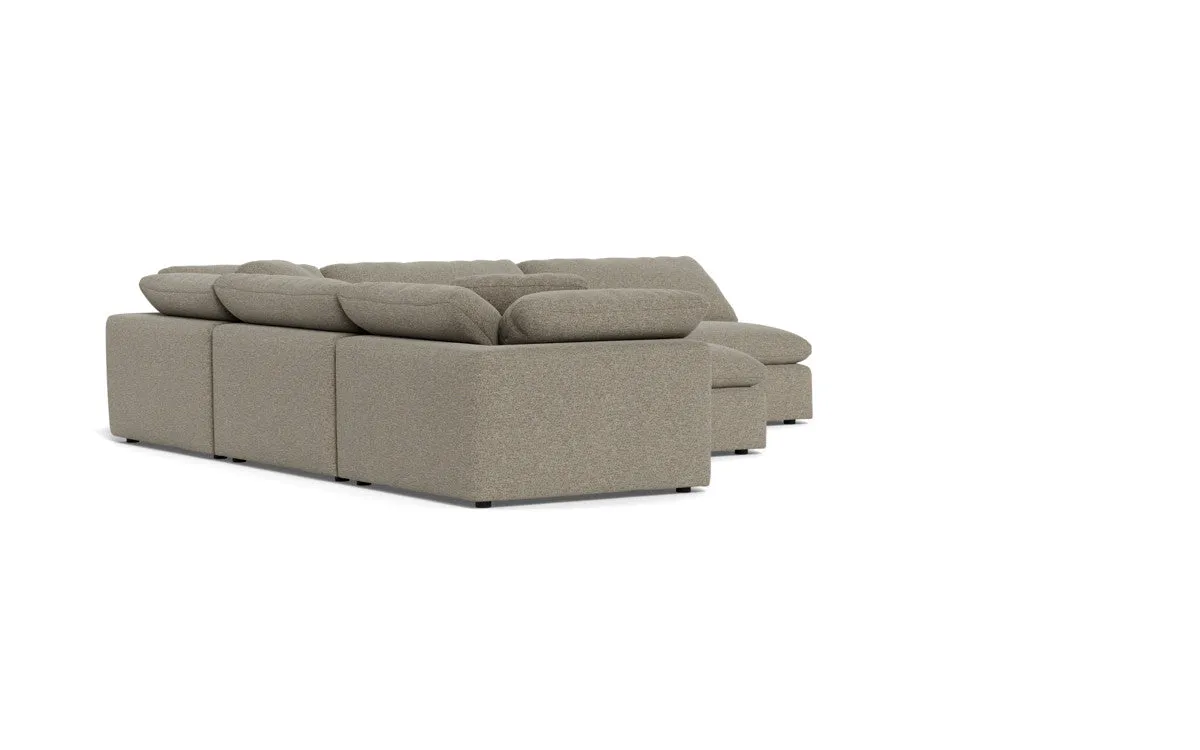 Fluffy 5 Piece Sectional W/Ottoman
