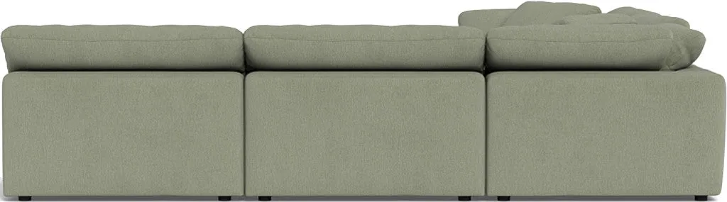 Fluffy 5 Piece Sectional W/Ottoman
