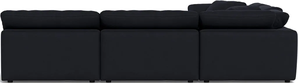Fluffy 5 Piece Sectional W/Ottoman