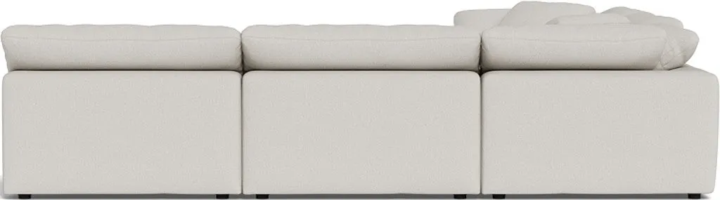 Fluffy 5 Piece Sectional W/Ottoman