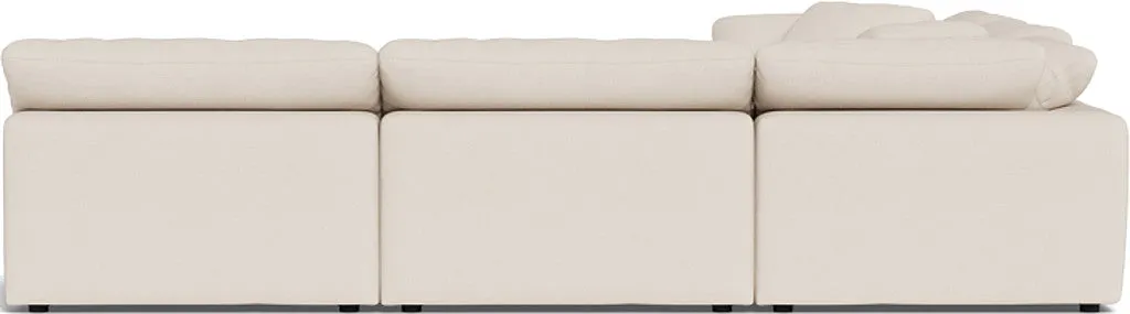 Fluffy 5 Piece Sectional W/Ottoman