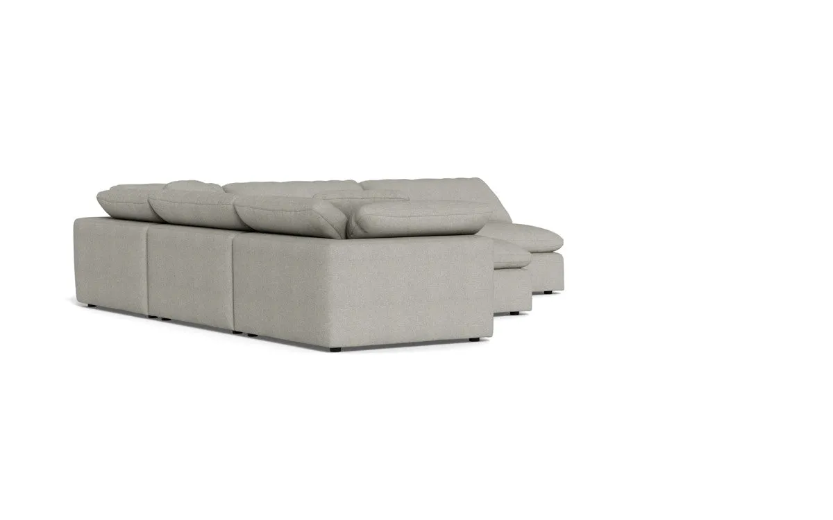 Fluffy 5 Piece Sectional W/Ottoman