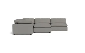 Fluffy 5 Piece Sectional W/Ottoman