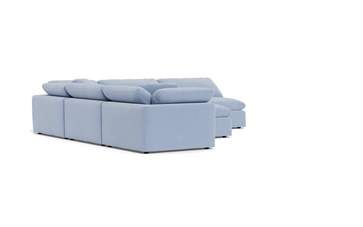 Fluffy 5 Piece Sectional W/Ottoman