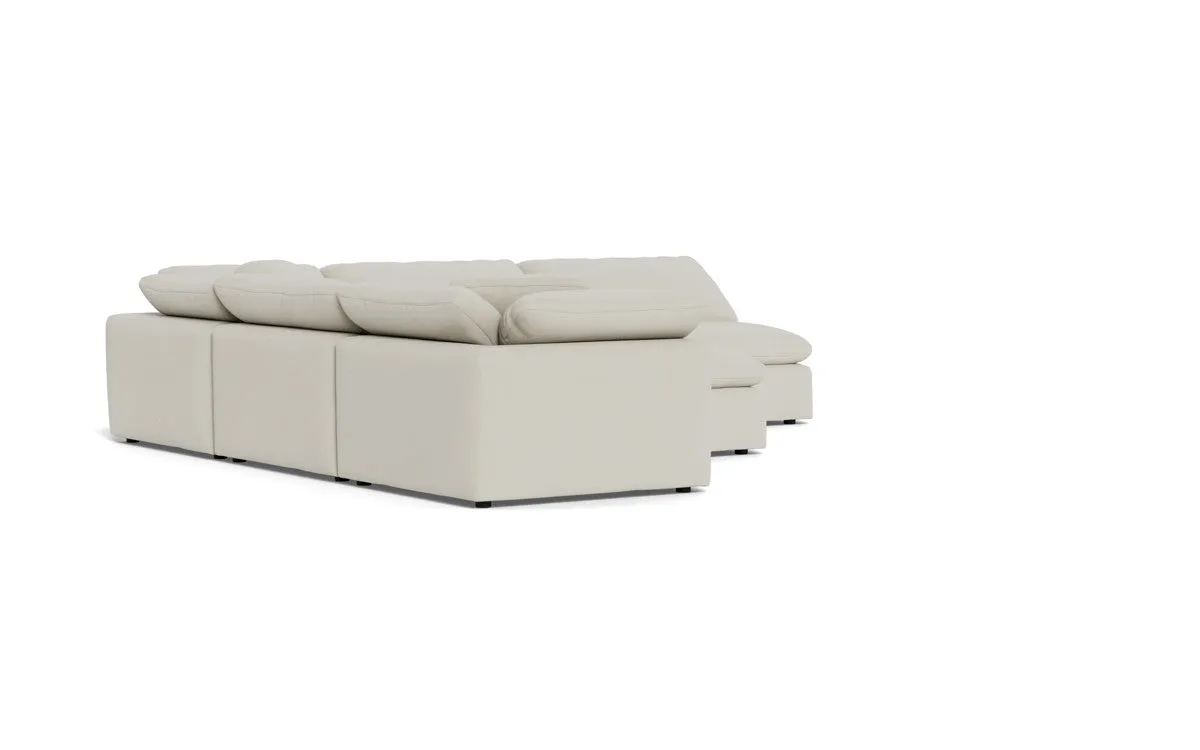 Fluffy 5 Piece Sectional W/Ottoman
