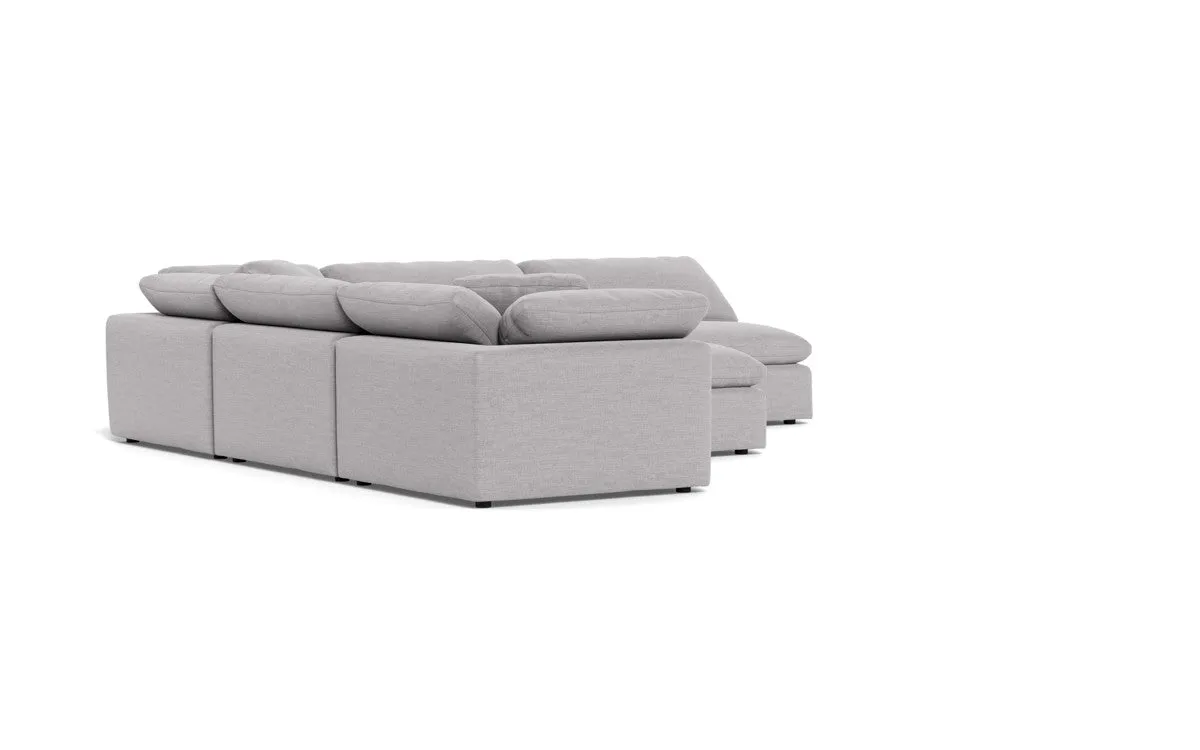 Fluffy 5 Piece Sectional W/Ottoman