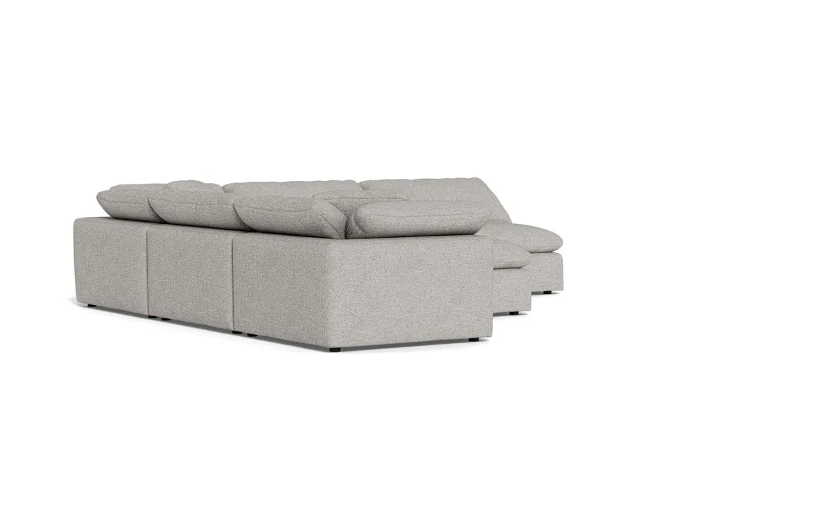 Fluffy 5 Piece Sectional W/Ottoman