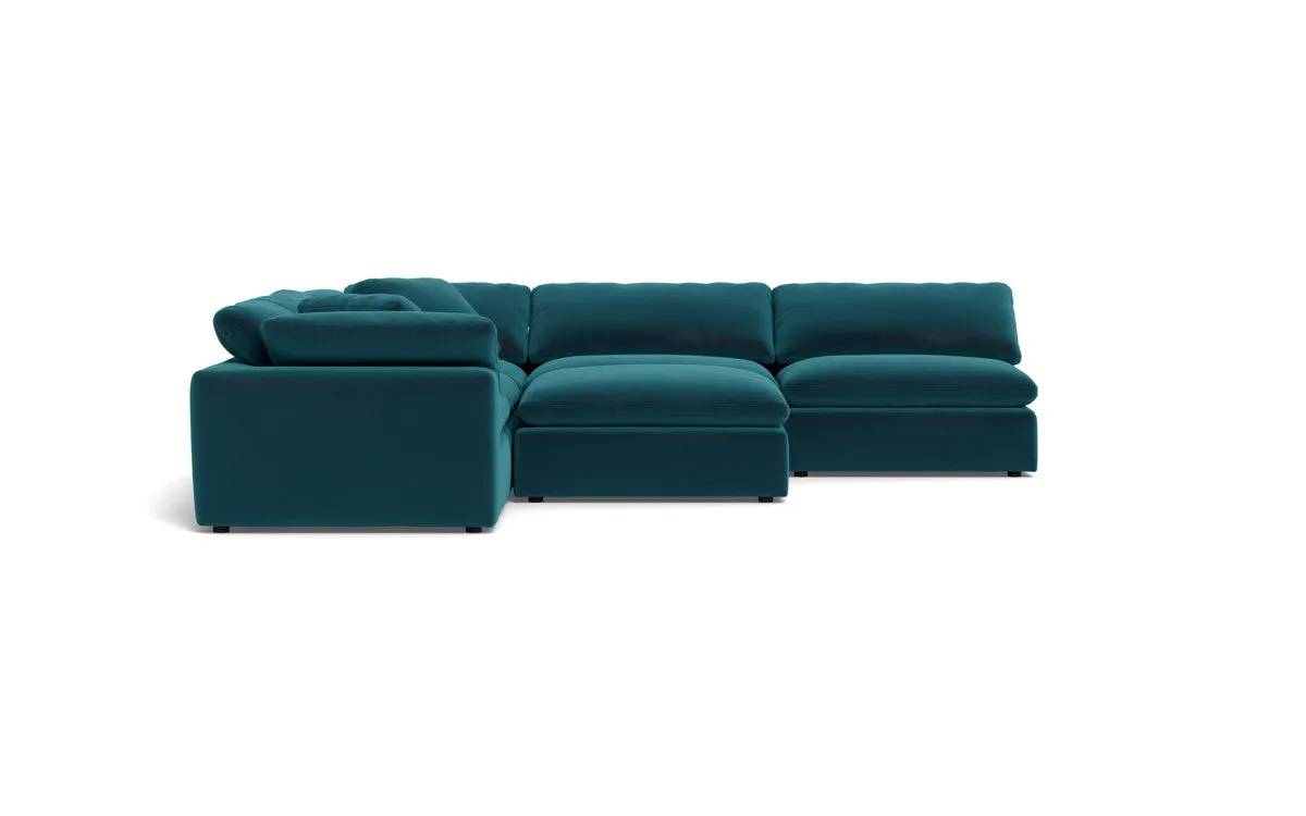 Fluffy 5 Piece Sectional W/Ottoman
