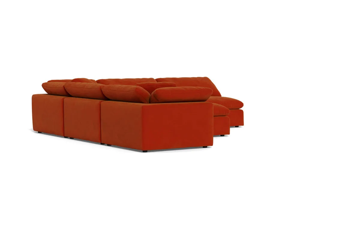 Fluffy 5 Piece Sectional W/Ottoman