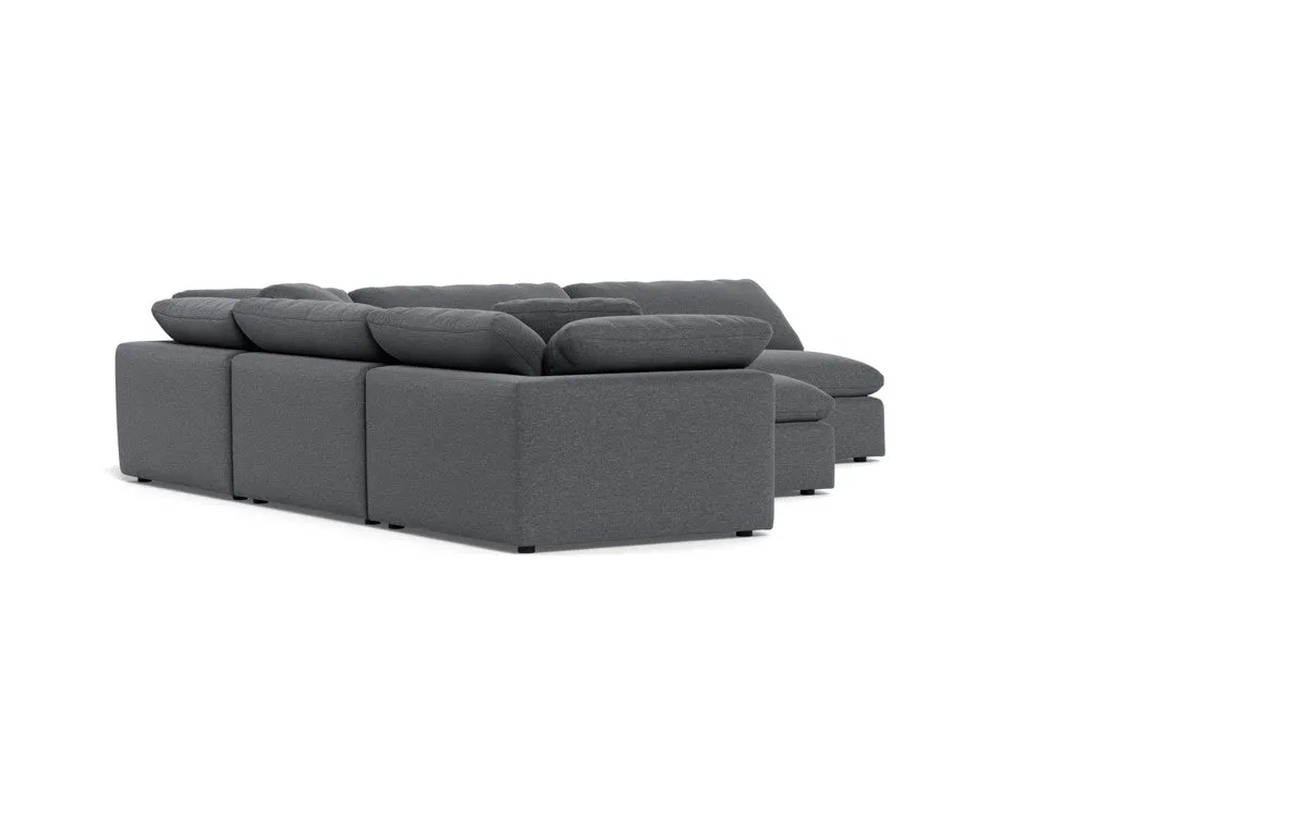 Fluffy 5 Piece Sectional W/Ottoman