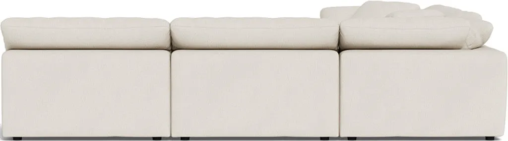 Fluffy 5 Piece Sectional W/Ottoman