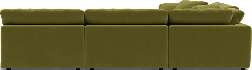 Fluffy 5 Piece Sectional W/Ottoman
