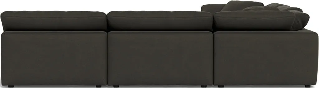 Fluffy 5 Piece Sectional W/Ottoman