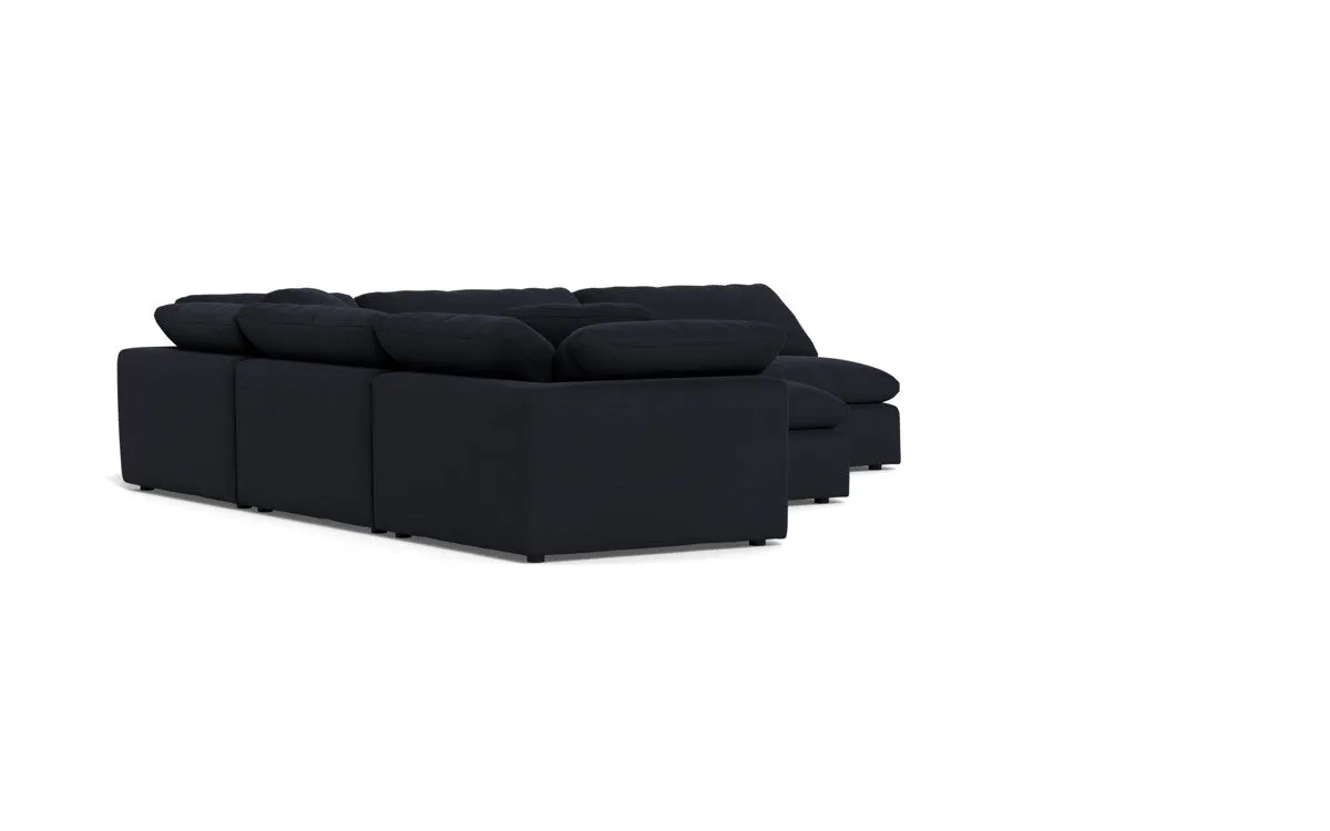 Fluffy 5 Piece Sectional W/Ottoman