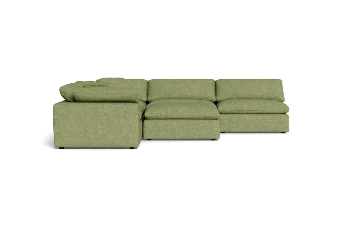 Fluffy 5 Piece Sectional W/Ottoman