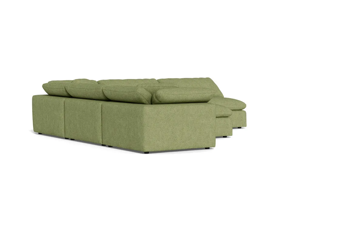 Fluffy 5 Piece Sectional W/Ottoman