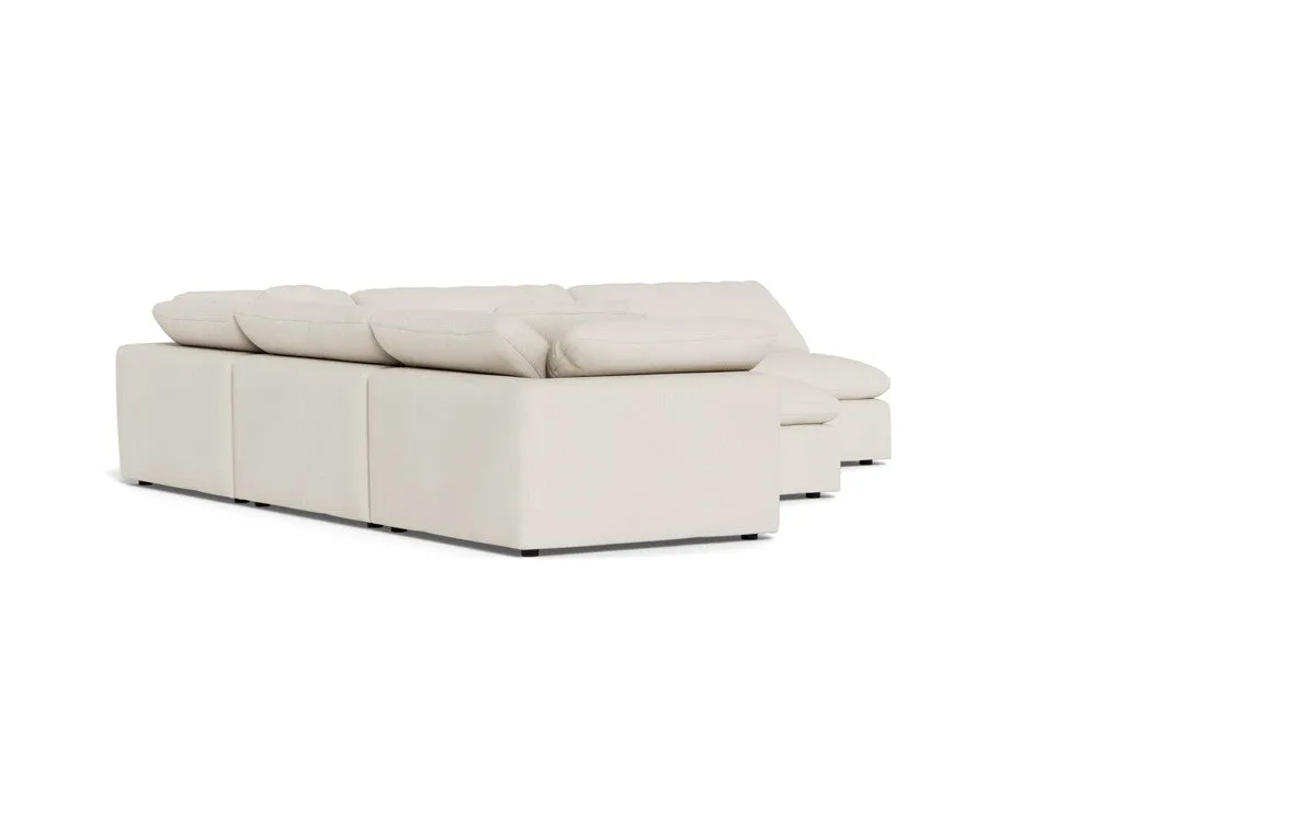 Fluffy 5 Piece Sectional W/Ottoman