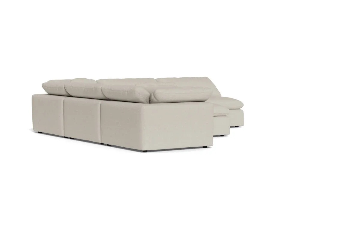 Fluffy 5 Piece Sectional W/Ottoman