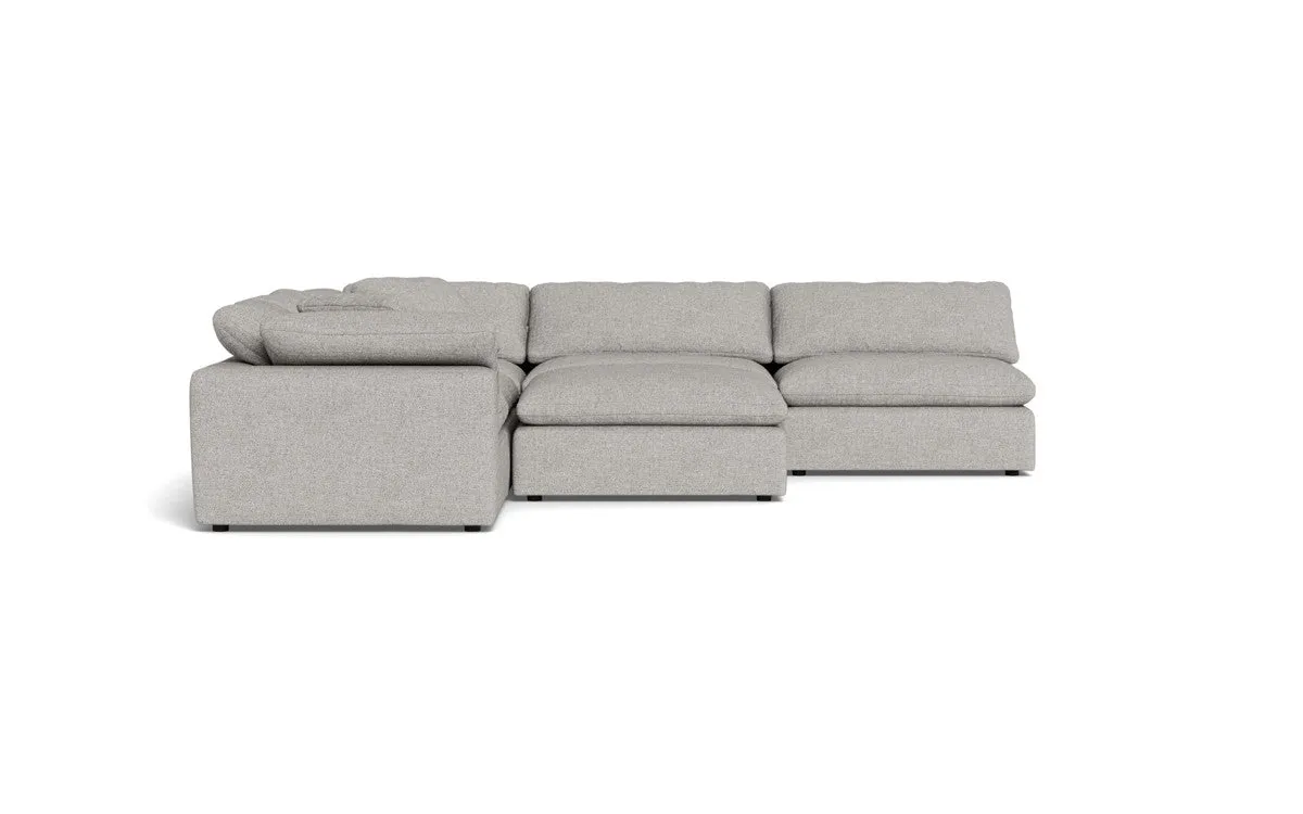 Fluffy 5 Piece Sectional W/Ottoman