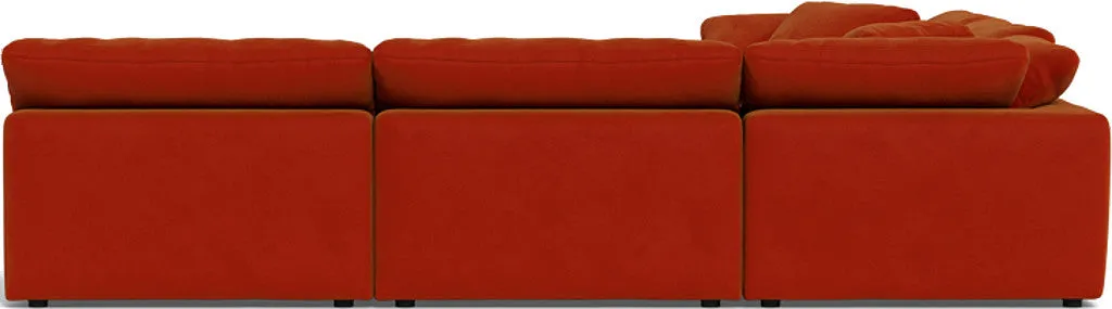 Fluffy 5 Piece Sectional W/Ottoman