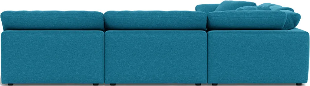 Fluffy 5 Piece Sectional W/Ottoman
