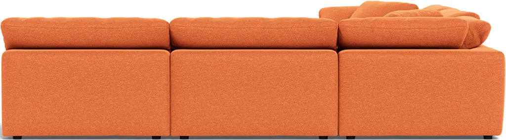 Fluffy 5 Piece Sectional W/Ottoman