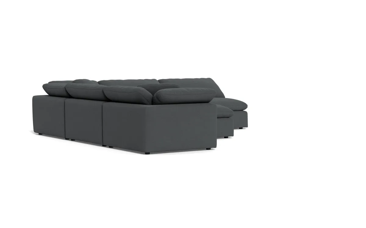 Fluffy 5 Piece Sectional W/Ottoman