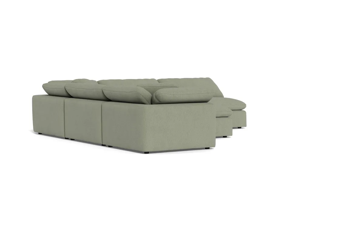Fluffy 5 Piece Sectional W/Ottoman