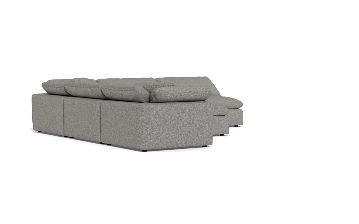 Fluffy 5 Piece Sectional W/Ottoman