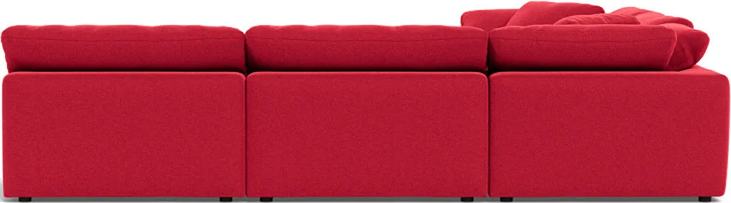 Fluffy 5 Piece Sectional W/Ottoman