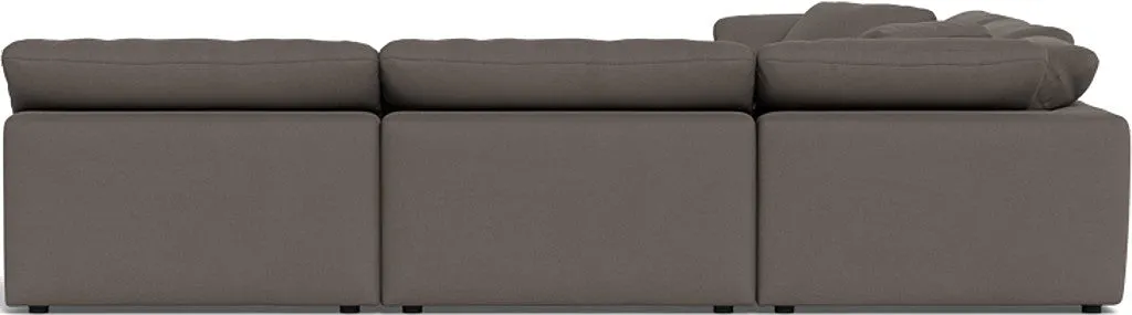 Fluffy 5 Piece Sectional W/Ottoman