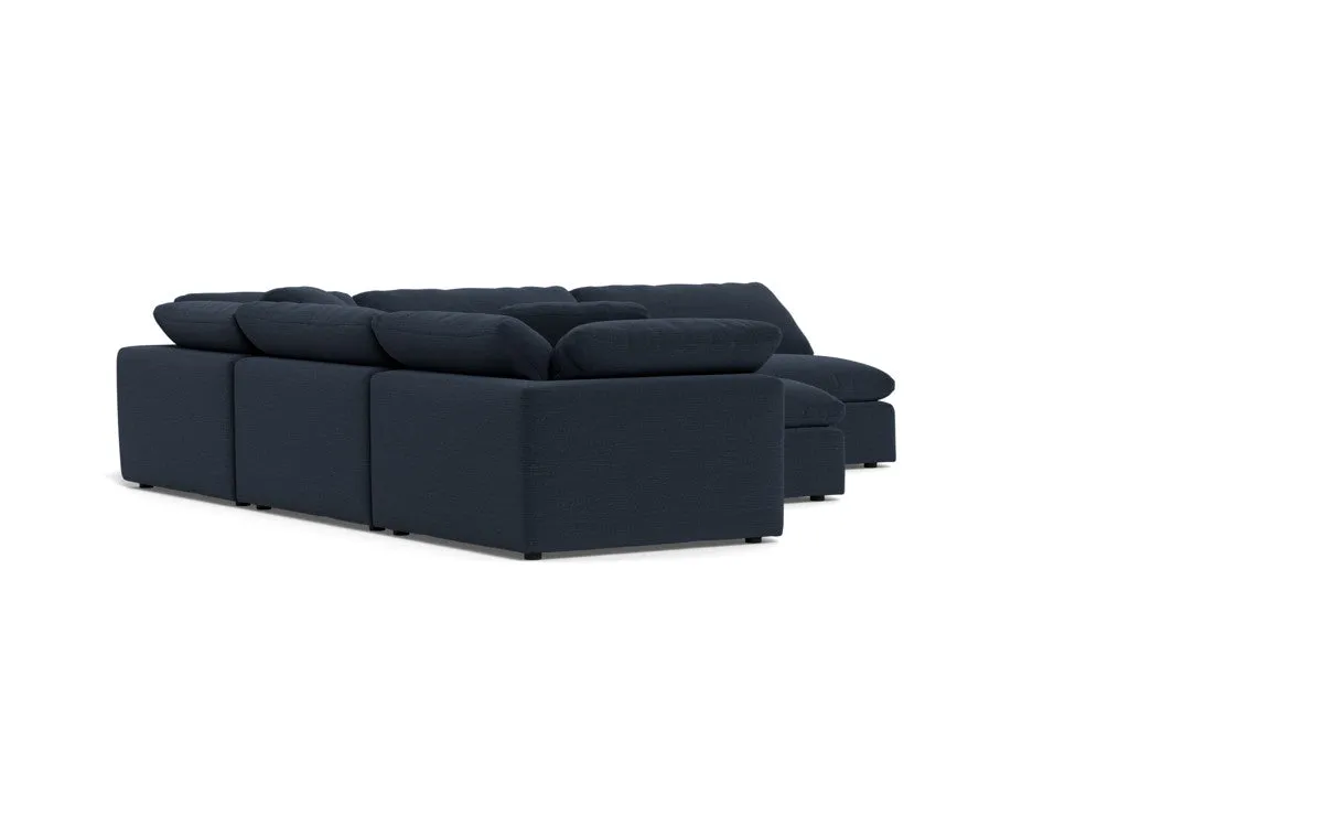 Fluffy 5 Piece Sectional W/Ottoman