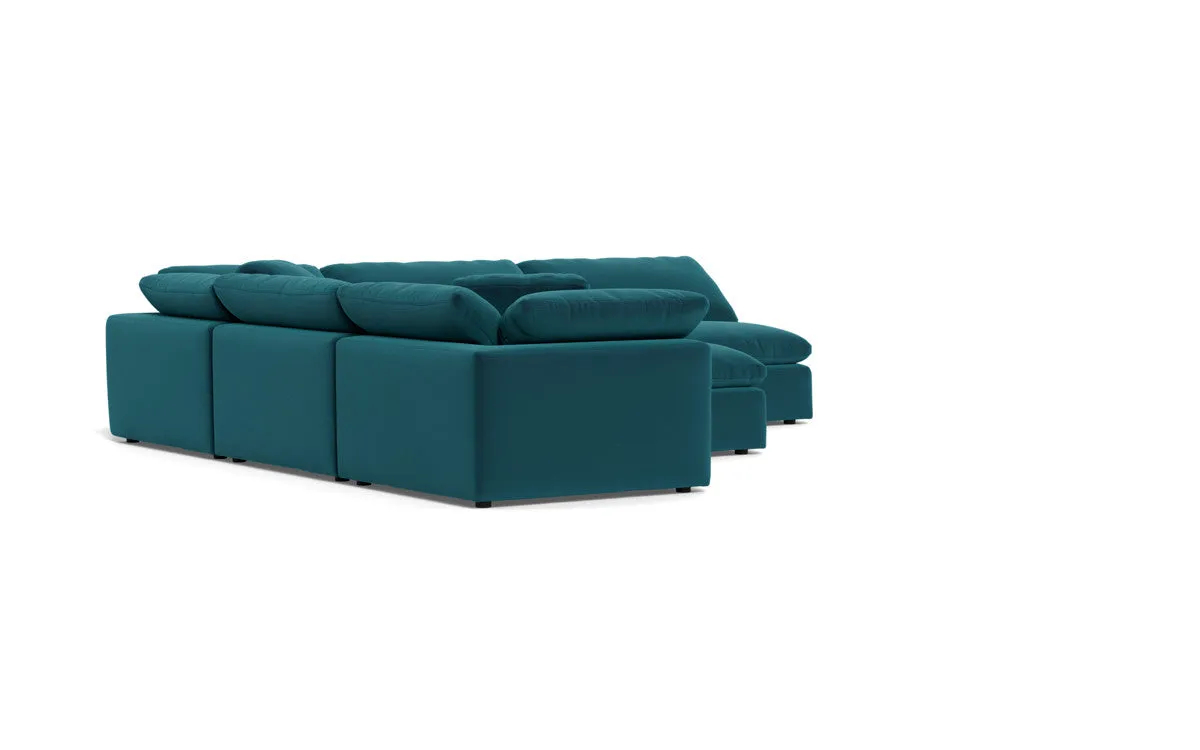 Fluffy 5 Piece Sectional W/Ottoman