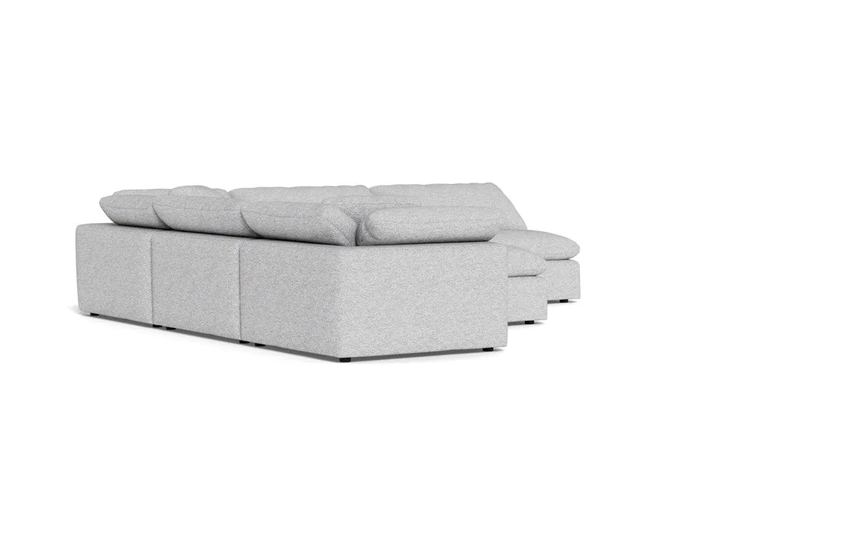 Fluffy 5 Piece Sectional W/Ottoman