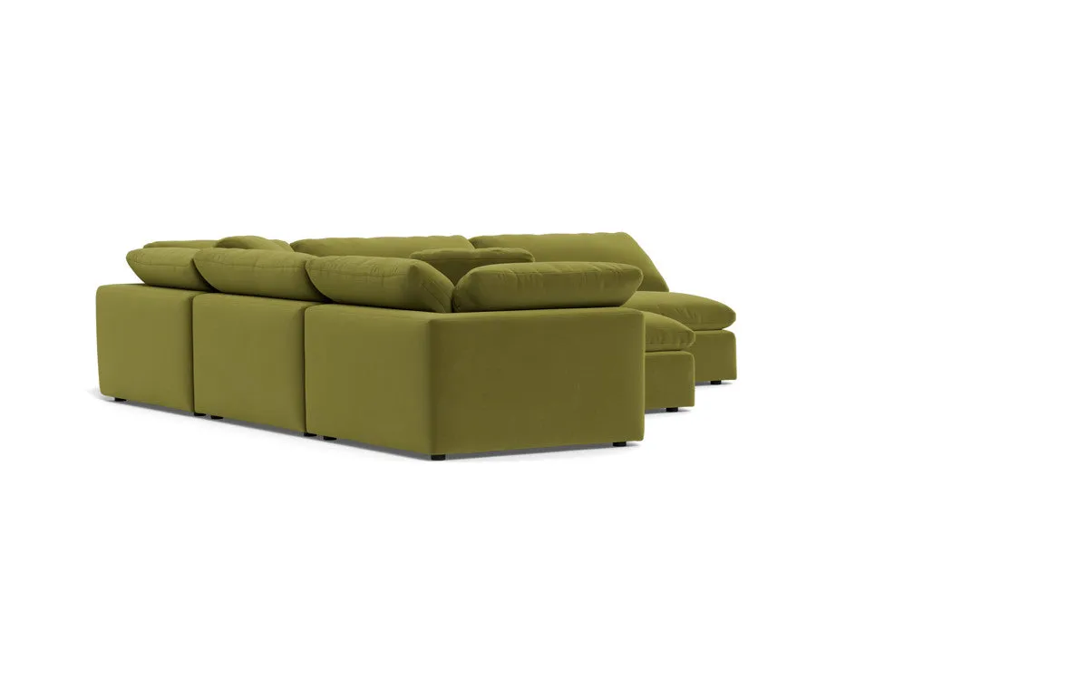 Fluffy 5 Piece Sectional W/Ottoman