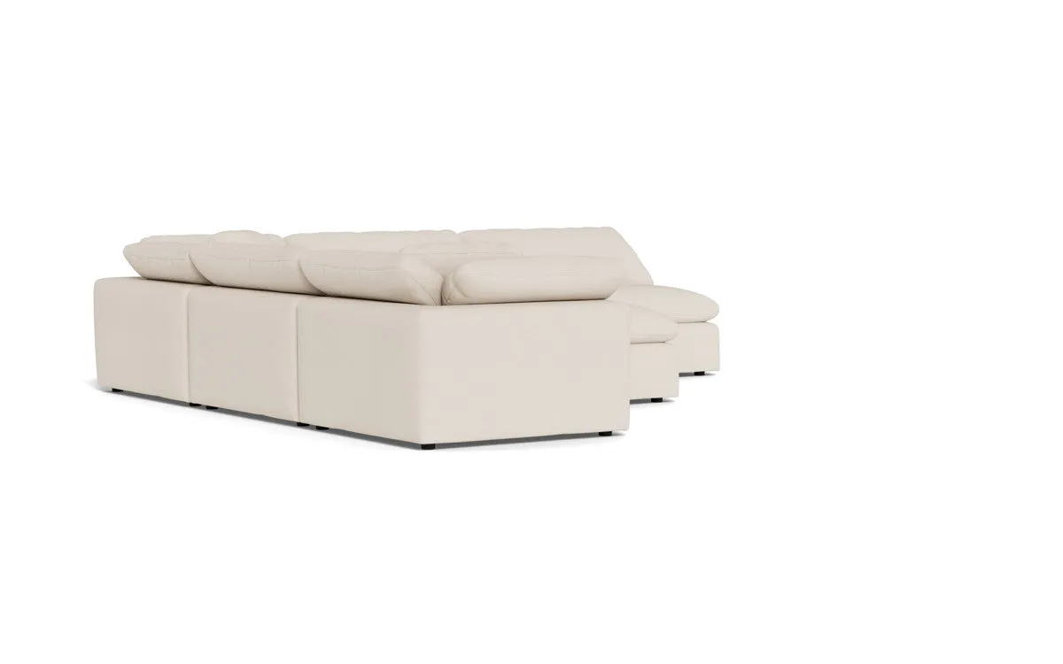 Fluffy 5 Piece Sectional W/Ottoman