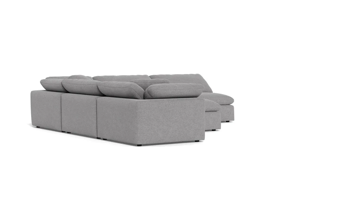 Fluffy 5 Piece Sectional W/Ottoman