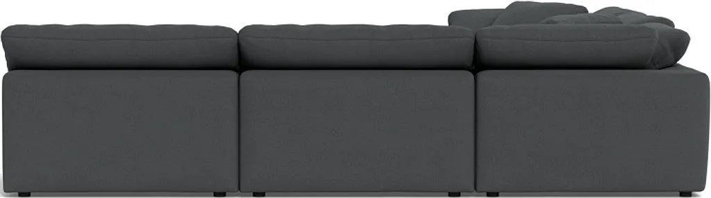 Fluffy 5 Piece Sectional W/Ottoman