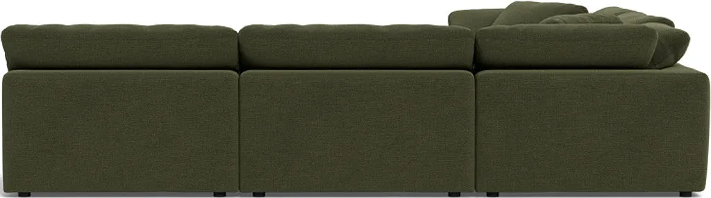Fluffy 5 Piece Sectional W/Ottoman